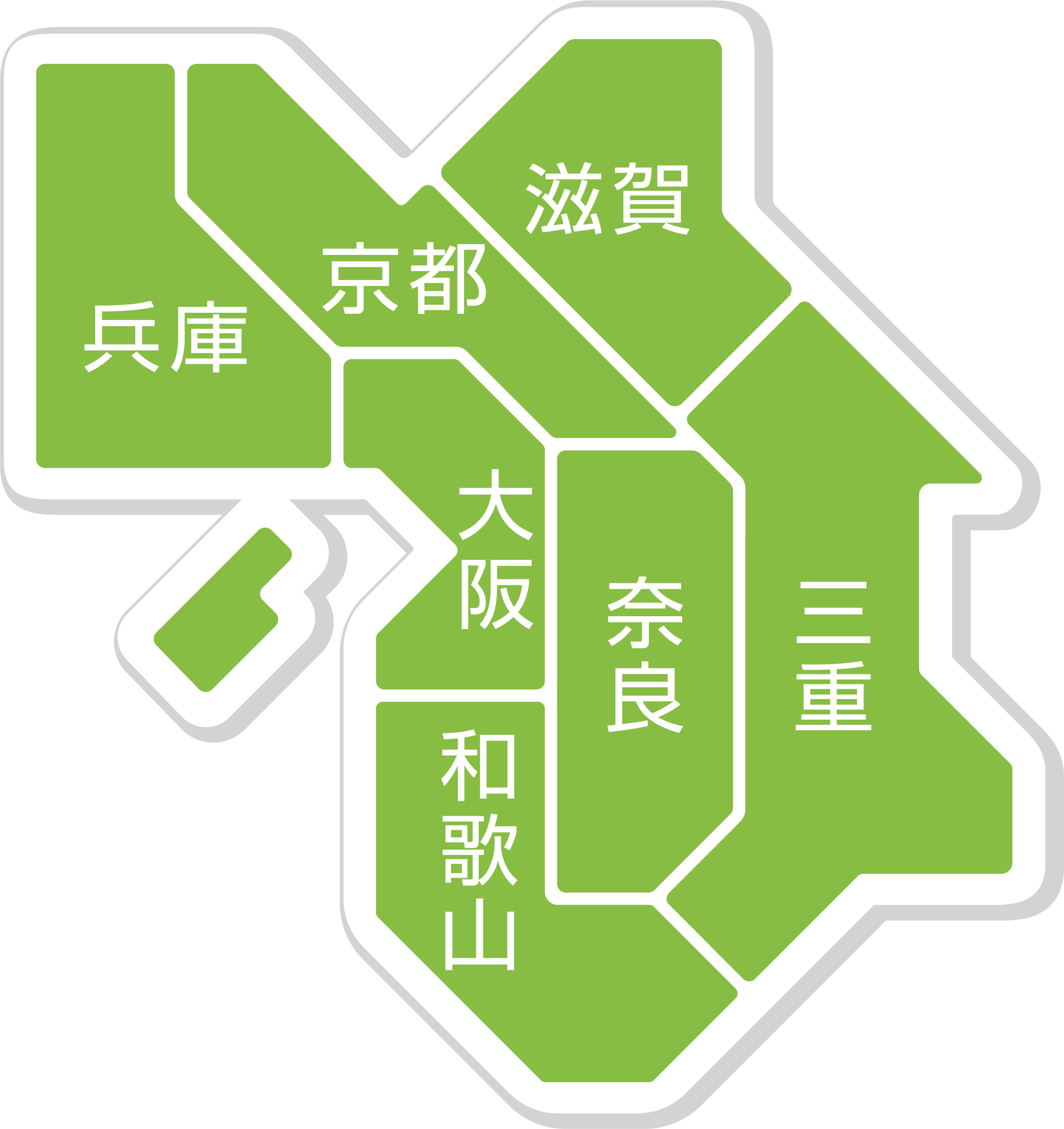 関西エリア地図