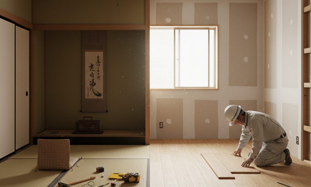 和室を洋室にリフォーム