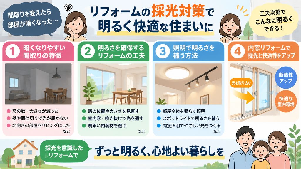採光リフォームで明るい住まいへ