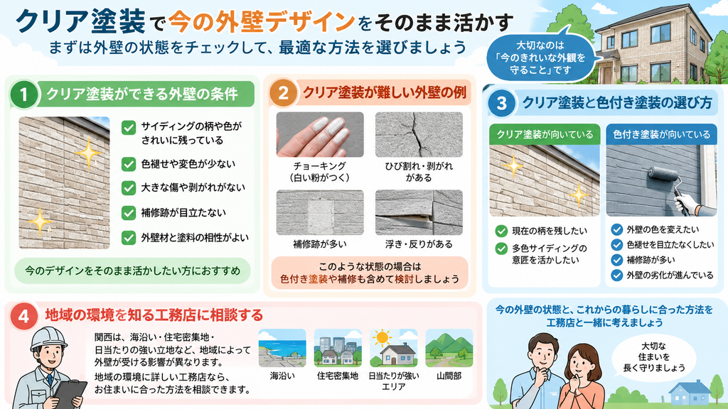 外壁クリア塗装の選び方ガイド