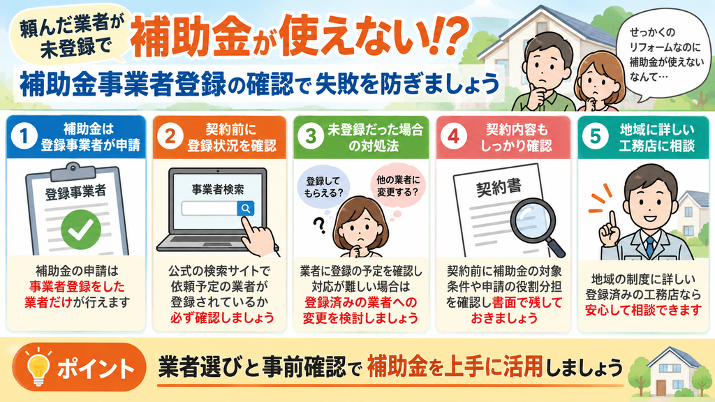 補助金登録確認で安心リフォーム