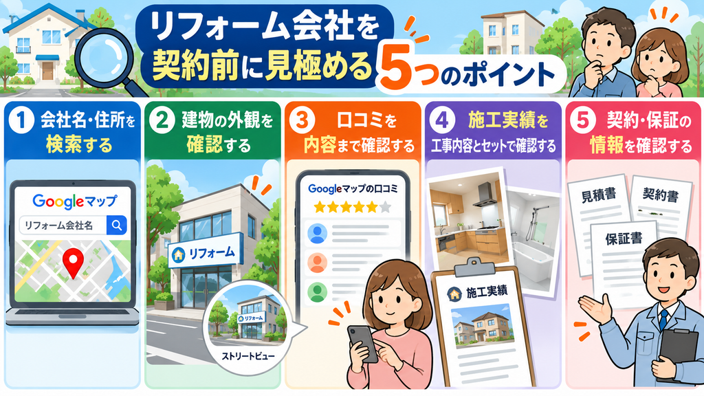リフォーム会社を契約前に見極めるポイント