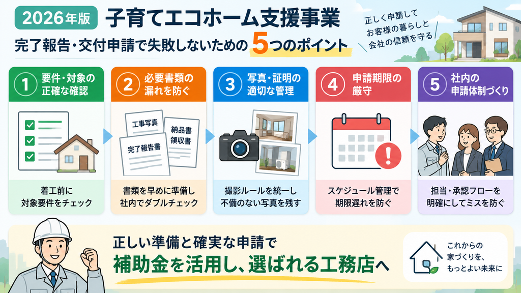 子育てエコホーム申請5つのポイント